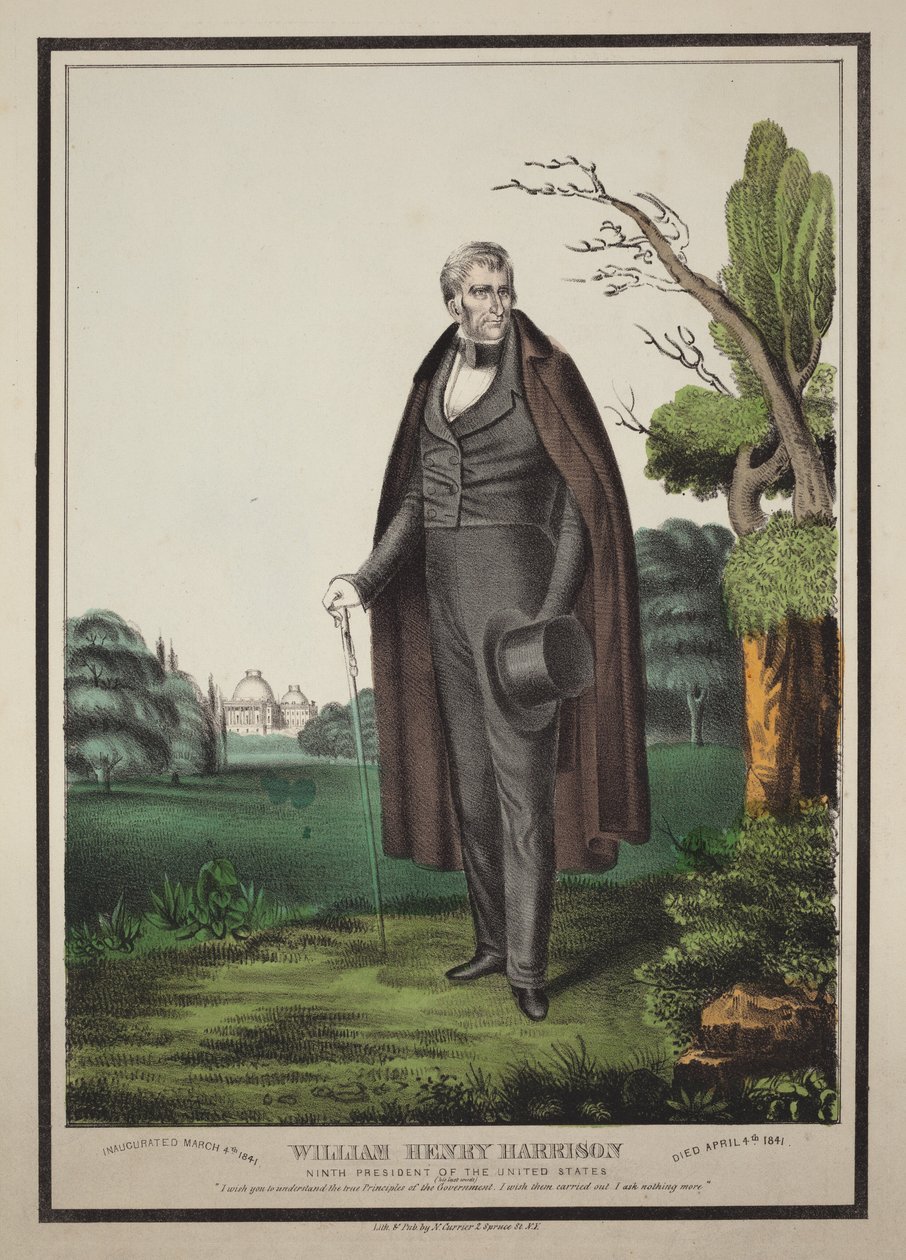 William Henry Harrison: devátý prezident Spojených států od Nathaniel Currier