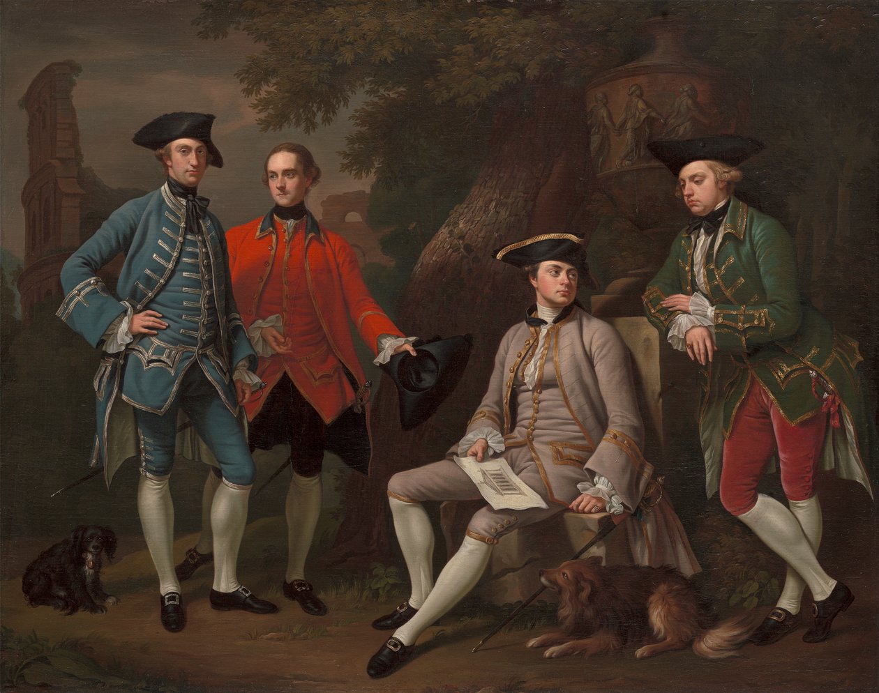 James Grant z Grantu, John Mytton, Hon. Thomas Robinson a Thomas Wynne od Nathaniel Dance