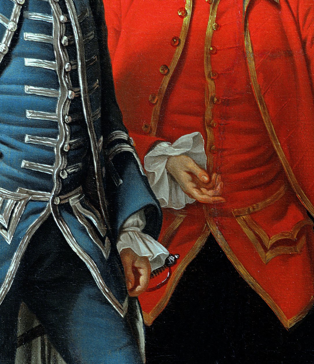 James Grant of Grant, John Mytton, ctihodný Thomas Robinson a Thomas Wynne, kolem roku 1760 detail 162478 olej na plátně od Nathaniel Dance Holland
