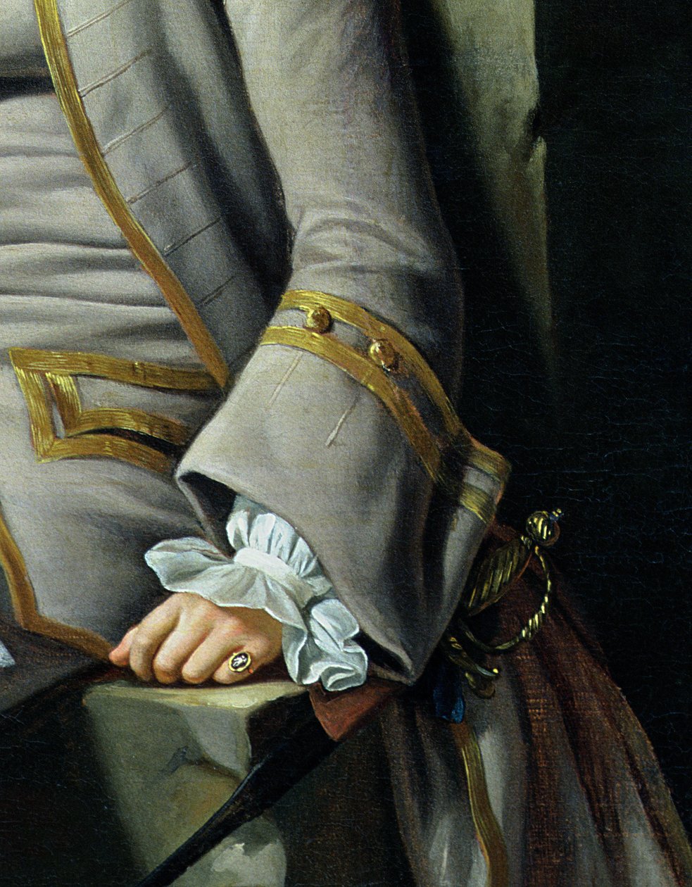 James Grant z Grantu, John Mytton, ctihodný Thomas Robinson a Thomas Wynne, kolem roku 1760 detail 162478 olej na plátně od Nathaniel Dance Holland