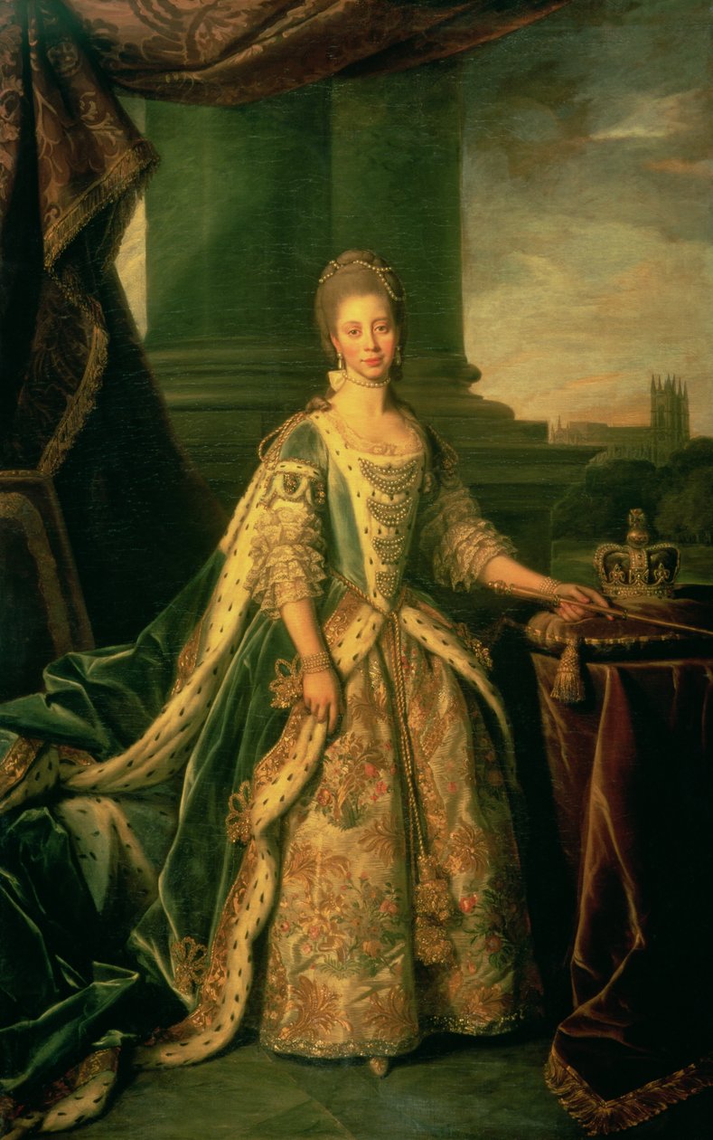 Portrét Sophie Charlotte (1744-1818) od Nathaniel Dance Holland