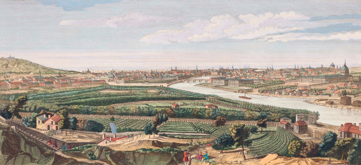 Paříž v 18. století (rytina) od Nathaniel Parr