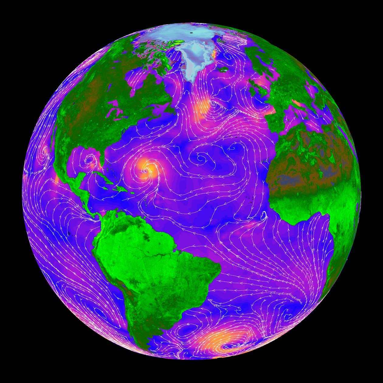 Globální radarová měření na jasné obloze a přes mraky. Radarová data nad oceány poskytují vědcům a meteorologům informace o rychlosti a směru přízemního větru. Poděkujte NASA. od National Aeronautics and Space Administration National Aeronautics and Space Administration