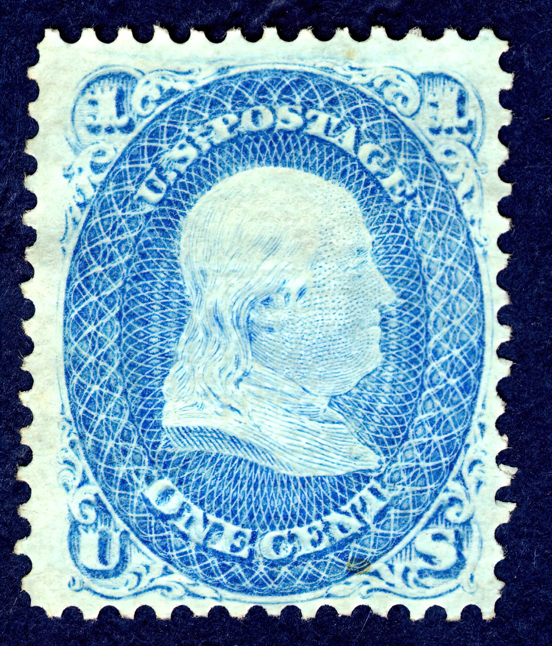 1c Franklin F Grill singl, 1867. od National Bank Note Company