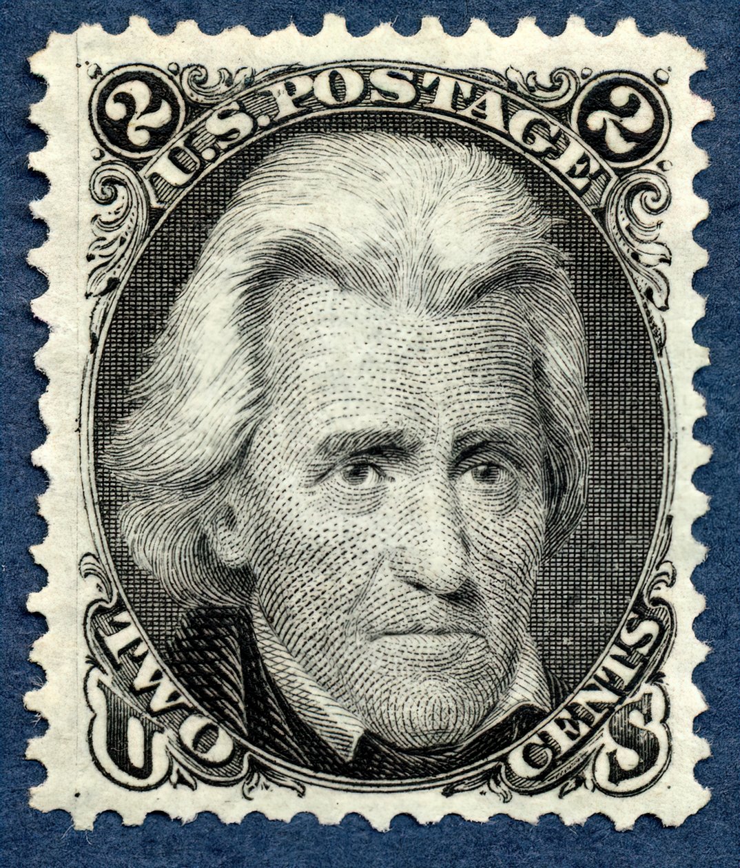 2c Andrew Jackson reedice singlu, 1875. od National Bank Note Company