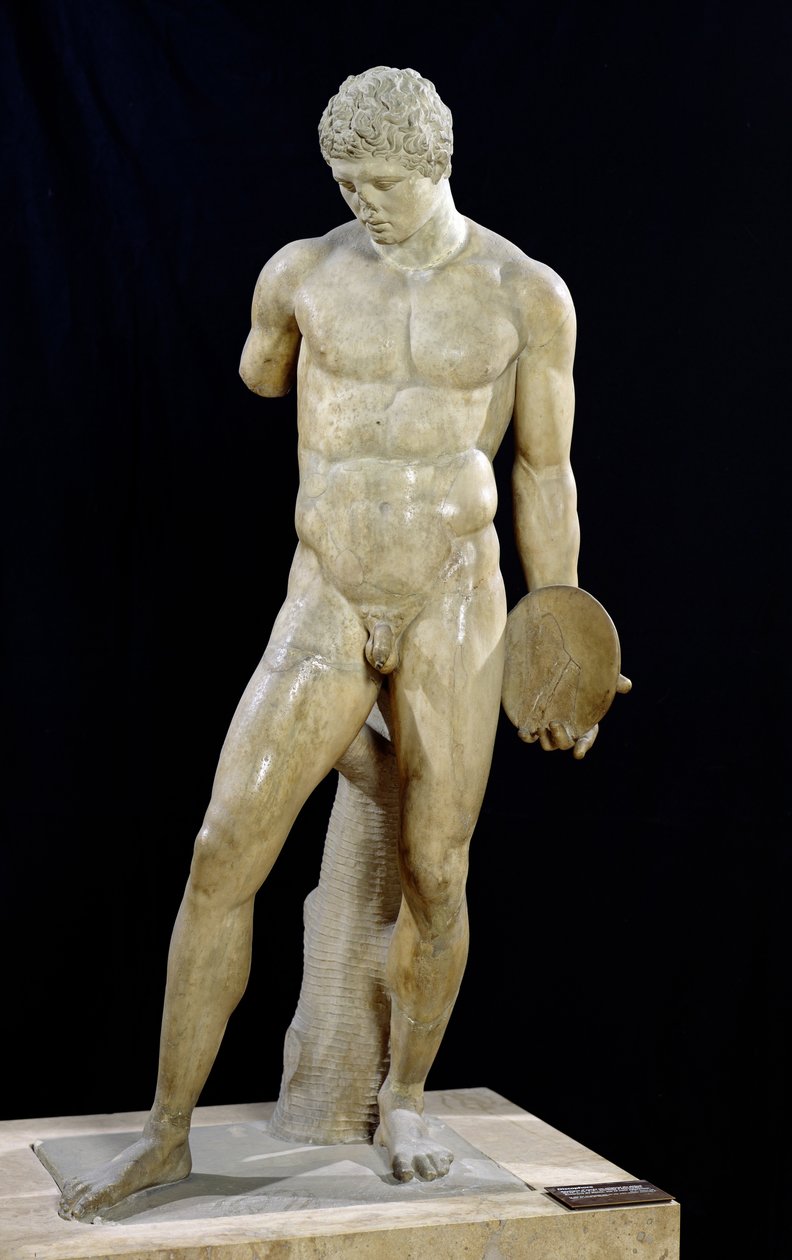 Discophoros, replika klasického řeckého originálu (mramor) od Naukydes II