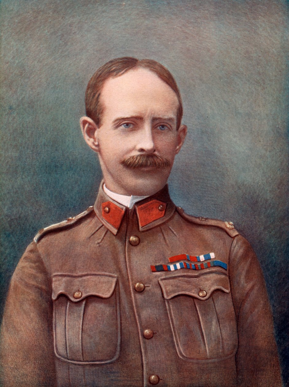 Generálporučík Ian Hamilton, velící jízdní divizi, South Africa Field Force, 190 od Navy and Army