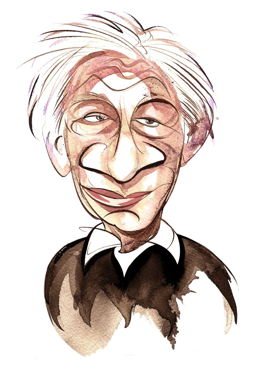 Alexander Goehr - barevná karikatura od Neale Osborne