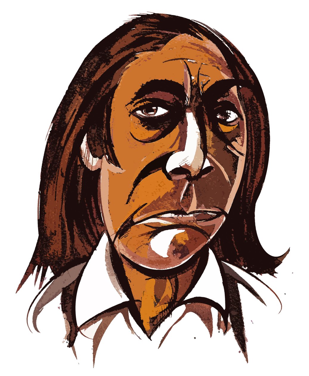 Alfred Schnittke - barevná karikatura od Neale Osborne