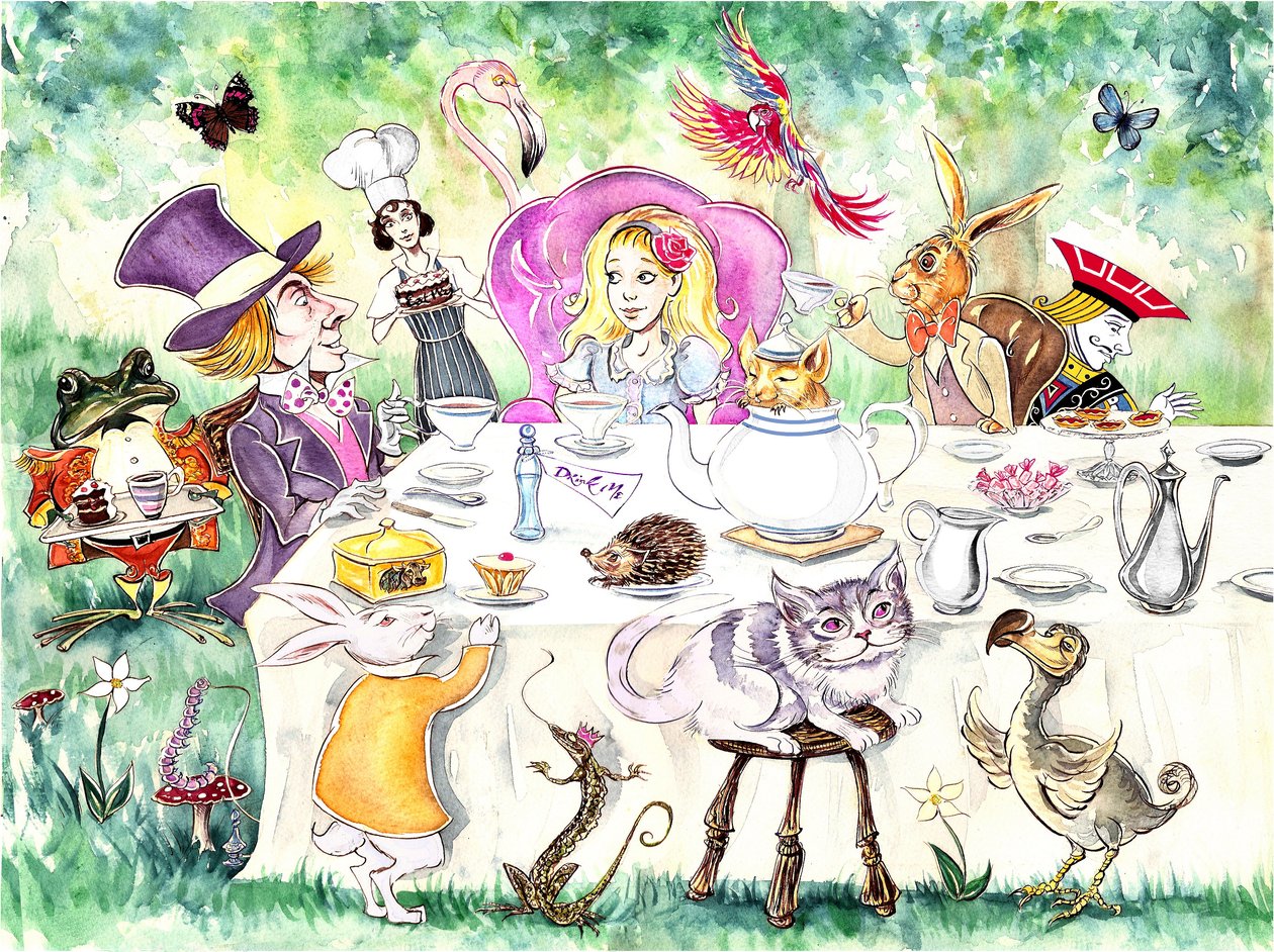 Alenčina dobrodružství v říši divů by Lewis Carroll (vydáno 1865) od Neale Osborne
