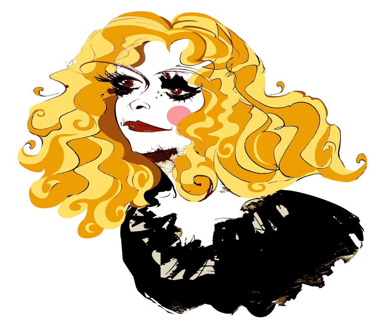 Alison Goldfrapp, anglická popová zpěvačka, barevná karikatura, 2010 Neale Osborne od Neale Osborne