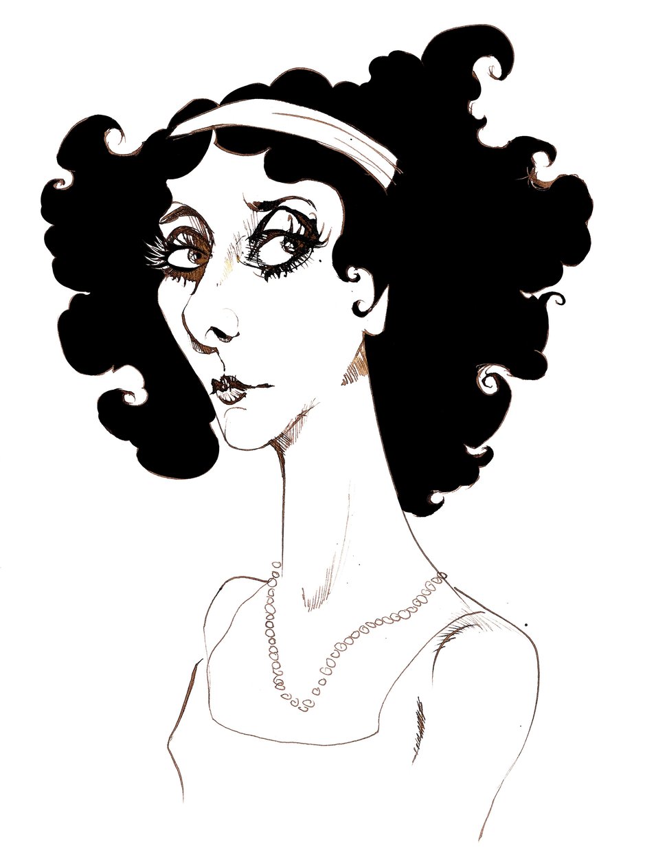 Anna Pavlova - ruská baletní tanečnice (1881 - 1931); karikatura od Neale Osborne