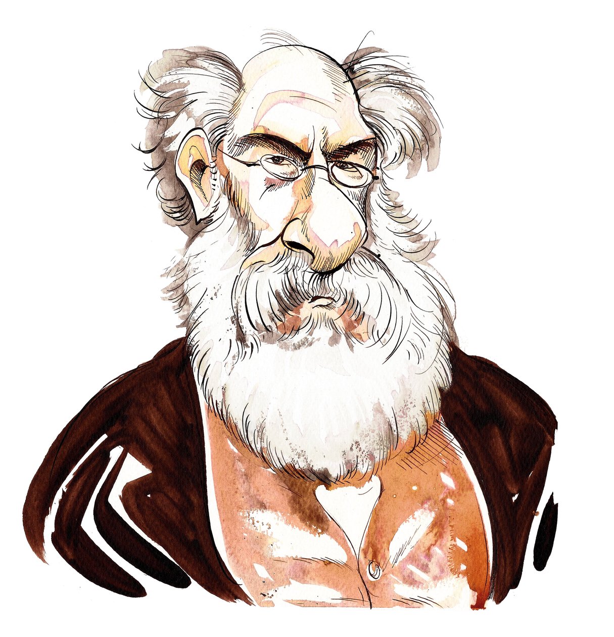 Anthony Trollope - barevná karikatura anglického romanopisce (1815-82) od Neale Osborne