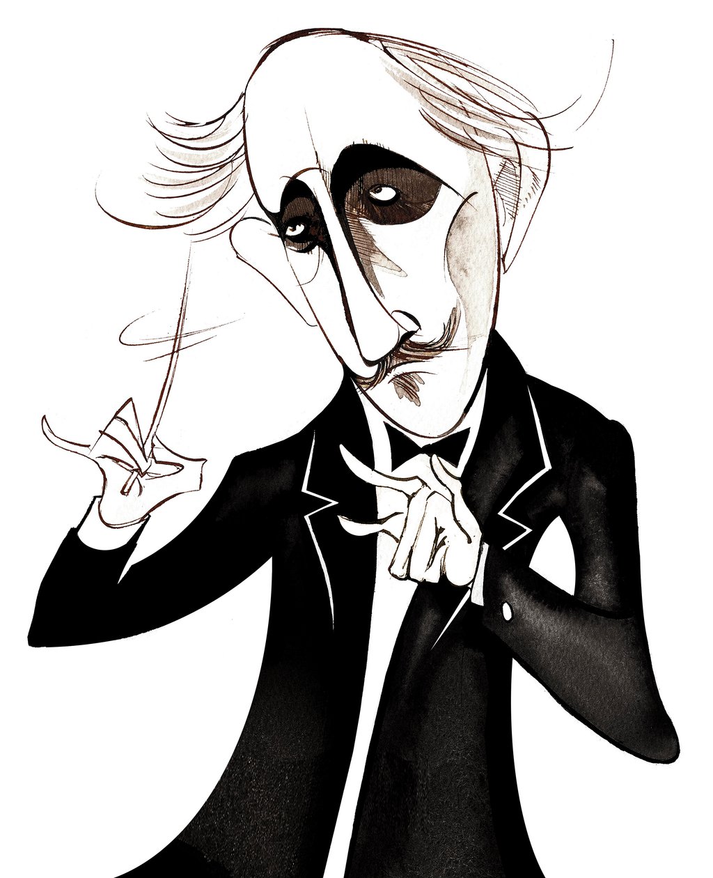 Arturo Toscanini, italský dirigent, (1867 - 1957) karikatura od Neale Osborne