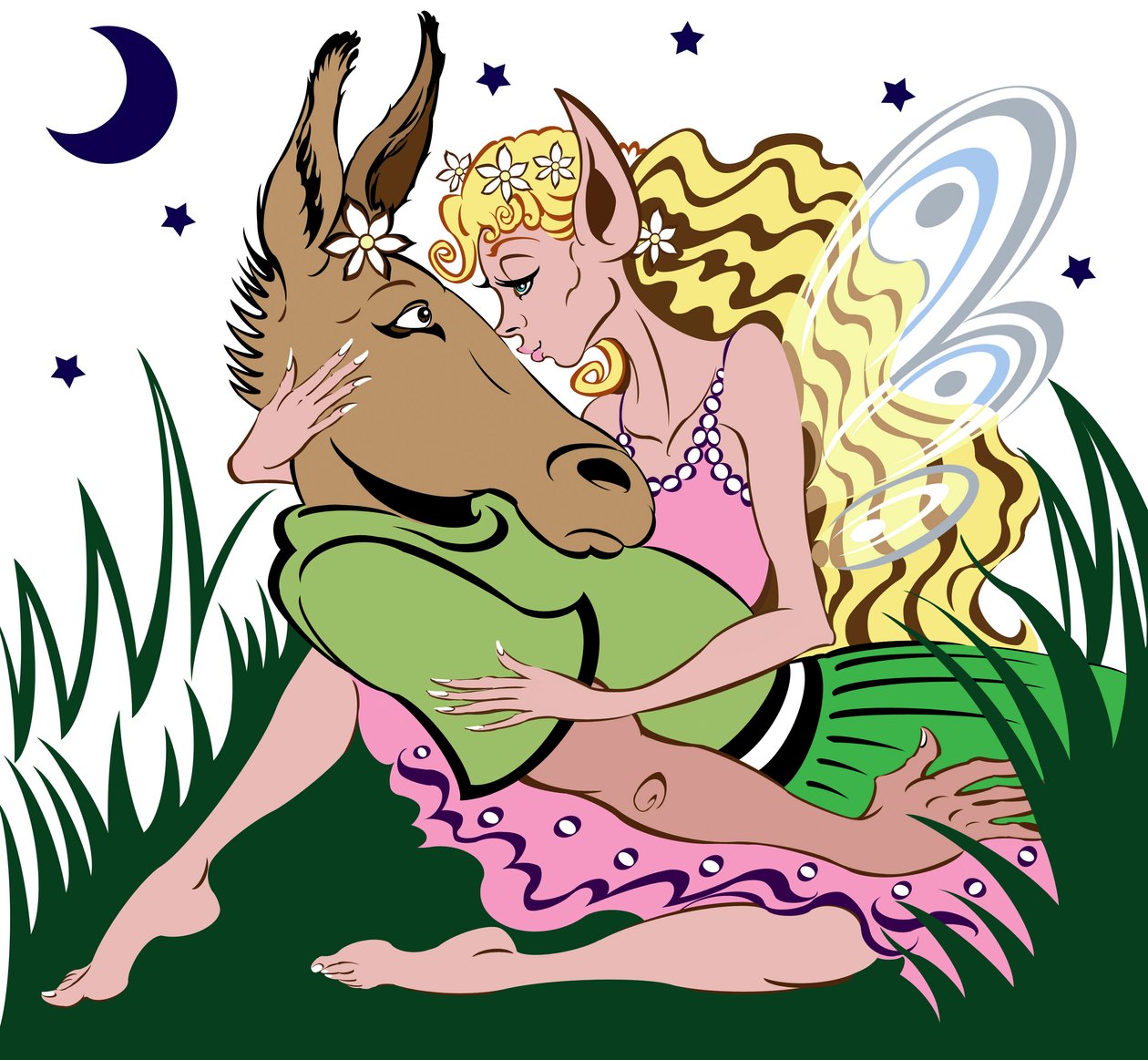 Bottom a Titania, z Williama Shakespeara Sen noci svatojánské od Neale Osborne