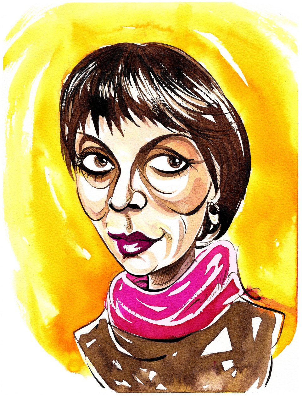 Brigitte Fassbaender - karikatura od Neale Osborne