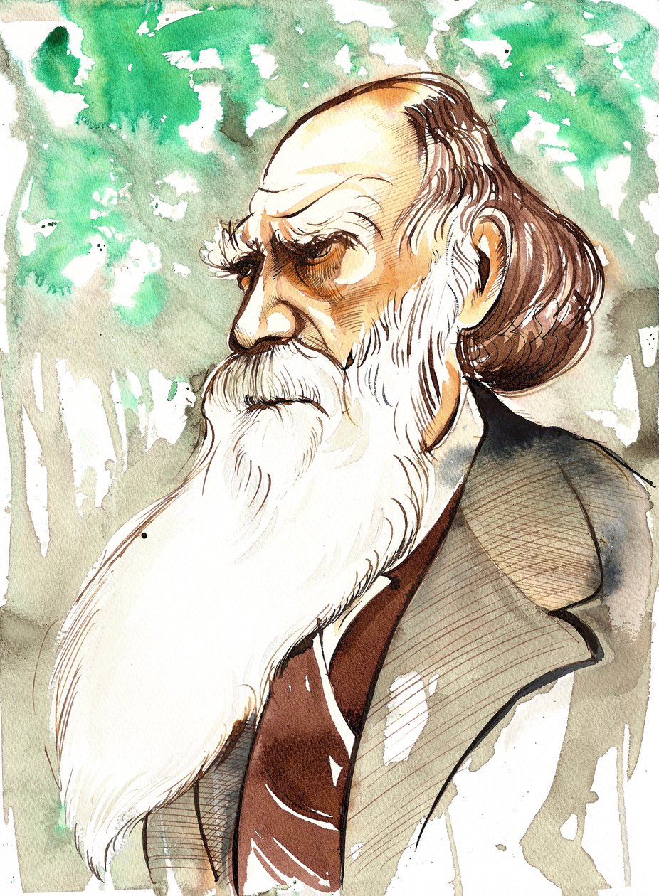 Charles Darwin (anglický přírodovědec a spisovatel, 1809-82) portrét od Neale Osborne