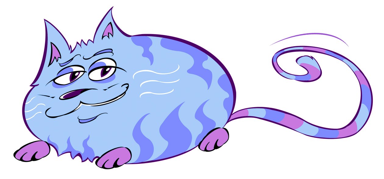 Curvy Cat - karikatura od Neale Osborne