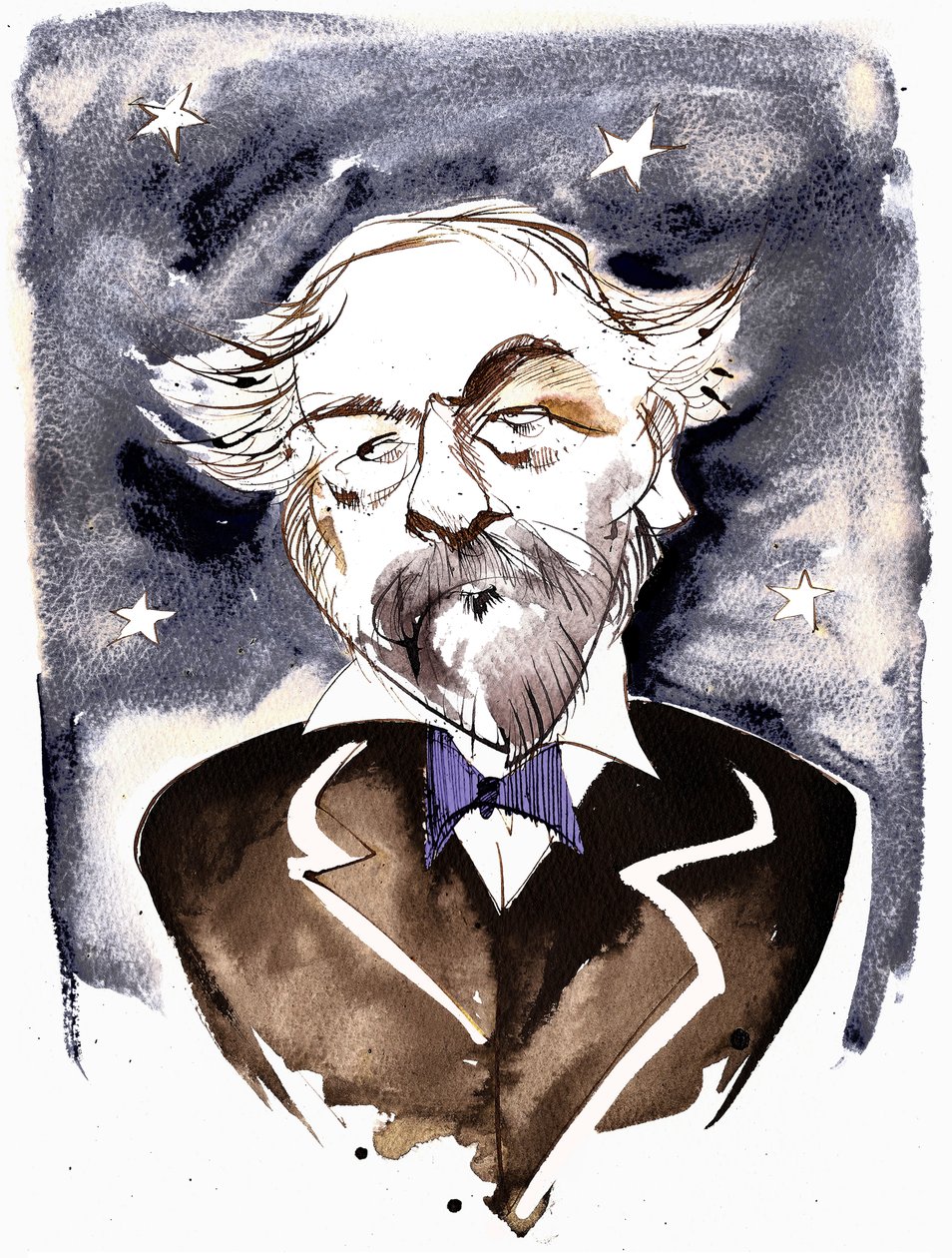 Emmanuel Chabrier - francouzský skladatel a klavírista (1841 - 1894); karikatura s létoile od Neale Osborne