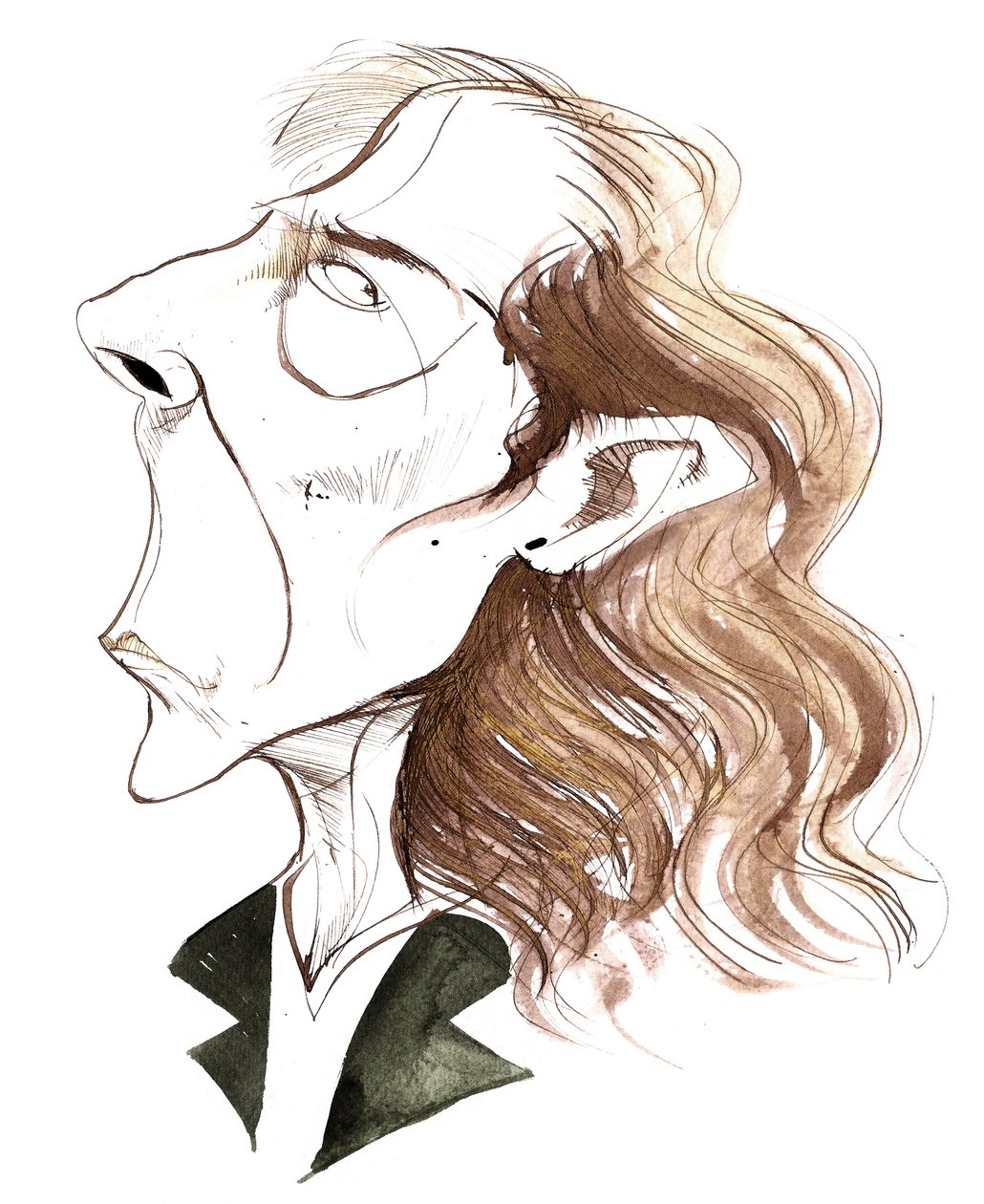 Emmanuel Nunes - portugalský skladatel (1941 - 2012); karikatura od Neale Osborne
