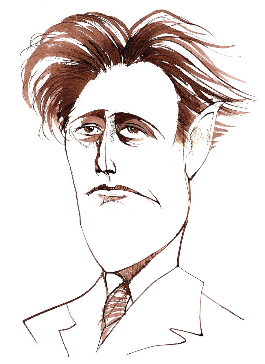 Felix Weingartner , rakouský dirigent a skladatel, (1863 - 1942), karikatura od Neale Osborne