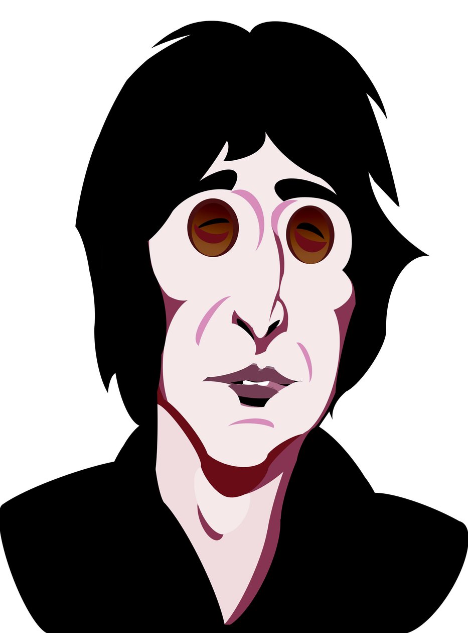 John Lennon , anglický zpěvák, skladatel (1940-80), barevná grafická karikatura, 200510 Neale Osborne od Neale Osborne