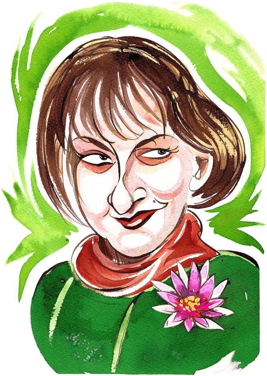 Judith Bingham - barevná karikatura od Neale Osborne