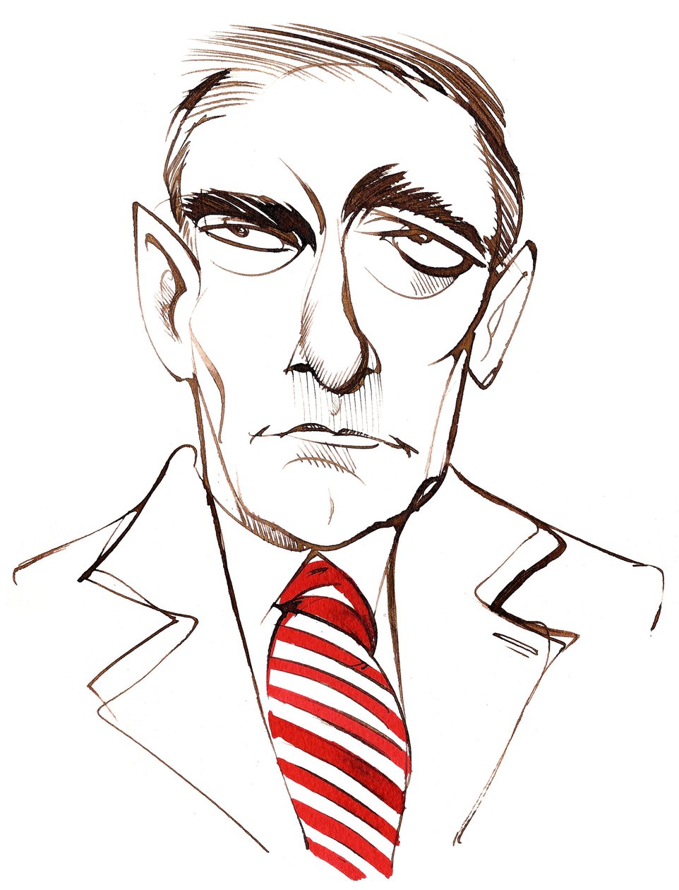 Karol Szymanowski , polský skladatel a pianista ukrajinského původu, (1882 - 1937), karikatura od Neale Osborne