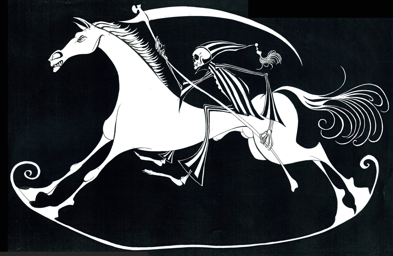 Le Grand Macabre - ilustrace postavy Nekrotzara z opery Gyorgyho Ligetiho z roku 1977 od Neale Osborne