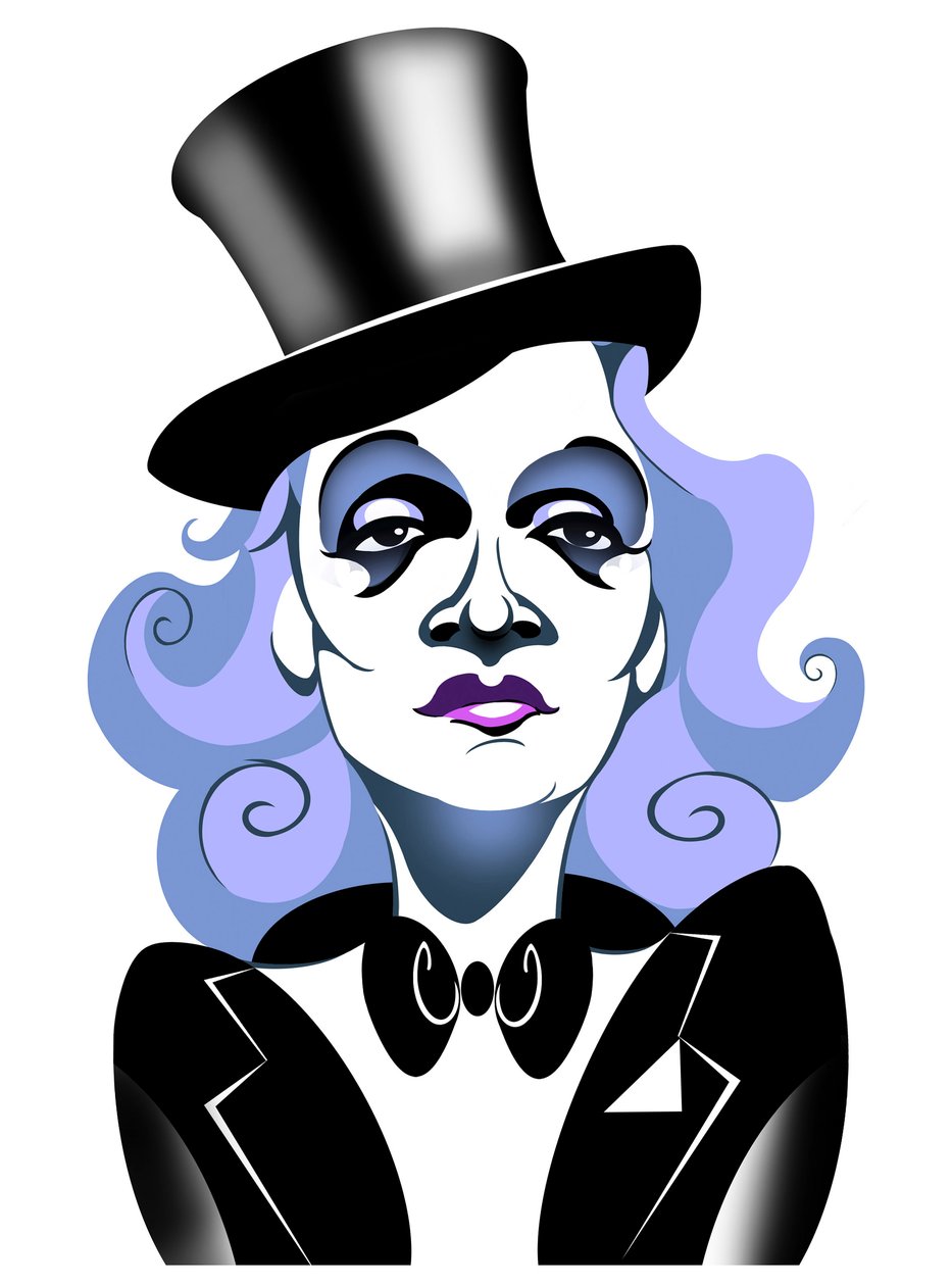 Marlene Dietrich - karikatura od Neale Osborne