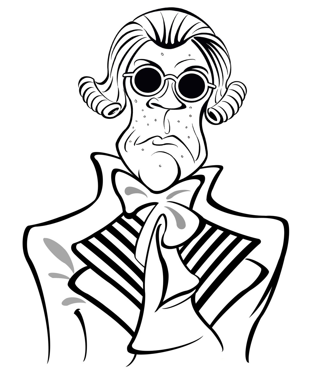 Maximilien Robespierre, 2019 (tuš a digitální tisk) od Neale Osborne