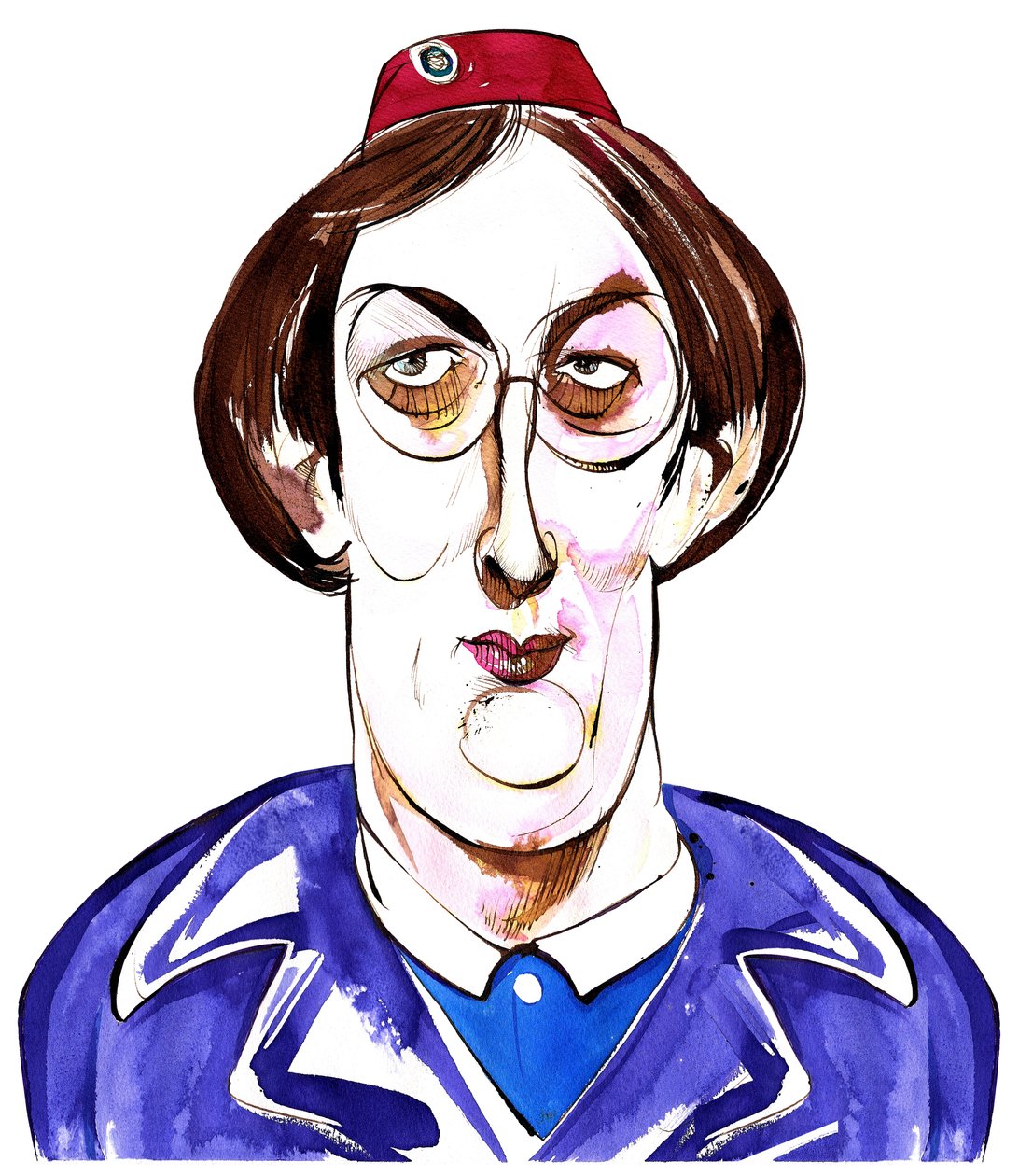 Miranda Hart - karikovaná jako Chummy z dramatického seriálu BBC Call the Midwife od Neale Osborne
