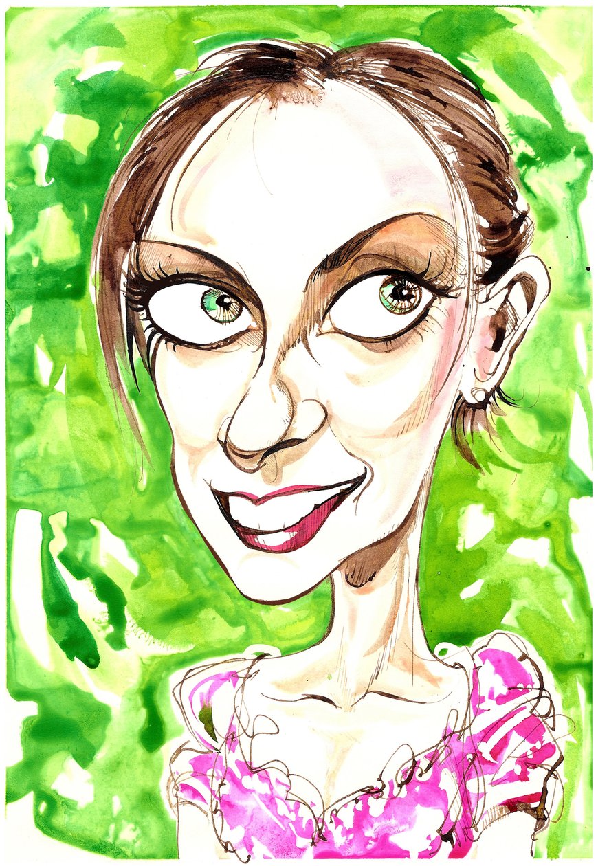 Natalie Dessay - karikatura od Neale Osborne