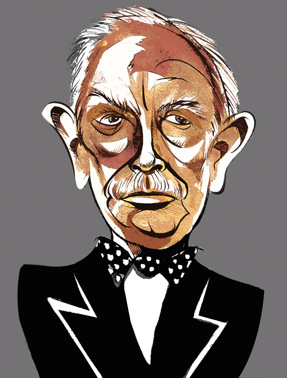 Richard Strauss - barevná karikatura od Neale Osborne