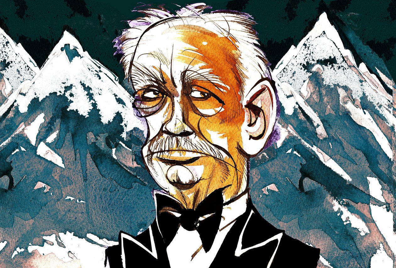 Richard Strauss - barevná karikatura od Neale Osborne