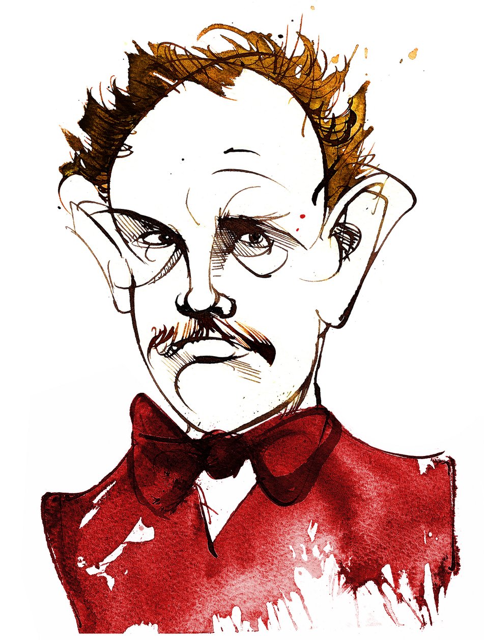 Richard Strauss, německý skladatel a dirigent (1864-1949); karikatura od Neale Osborne