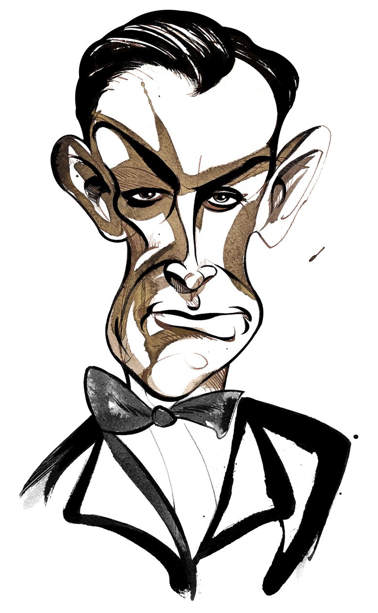Skotský herec Sean Connery (narozen 1930) jako James Bond 007 od Neale Osborne