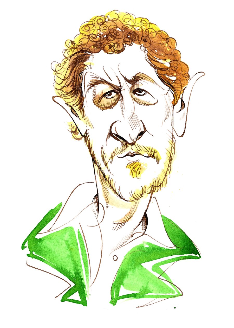 Sebastian Faulks - karikatura od Neale Osborne