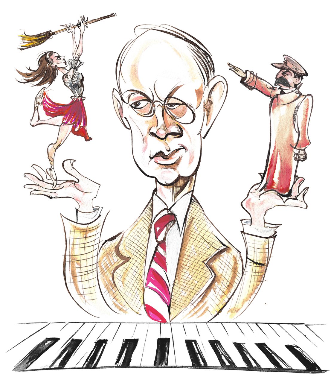 Sergej Prokofjev - karikatura od Neale Osborne