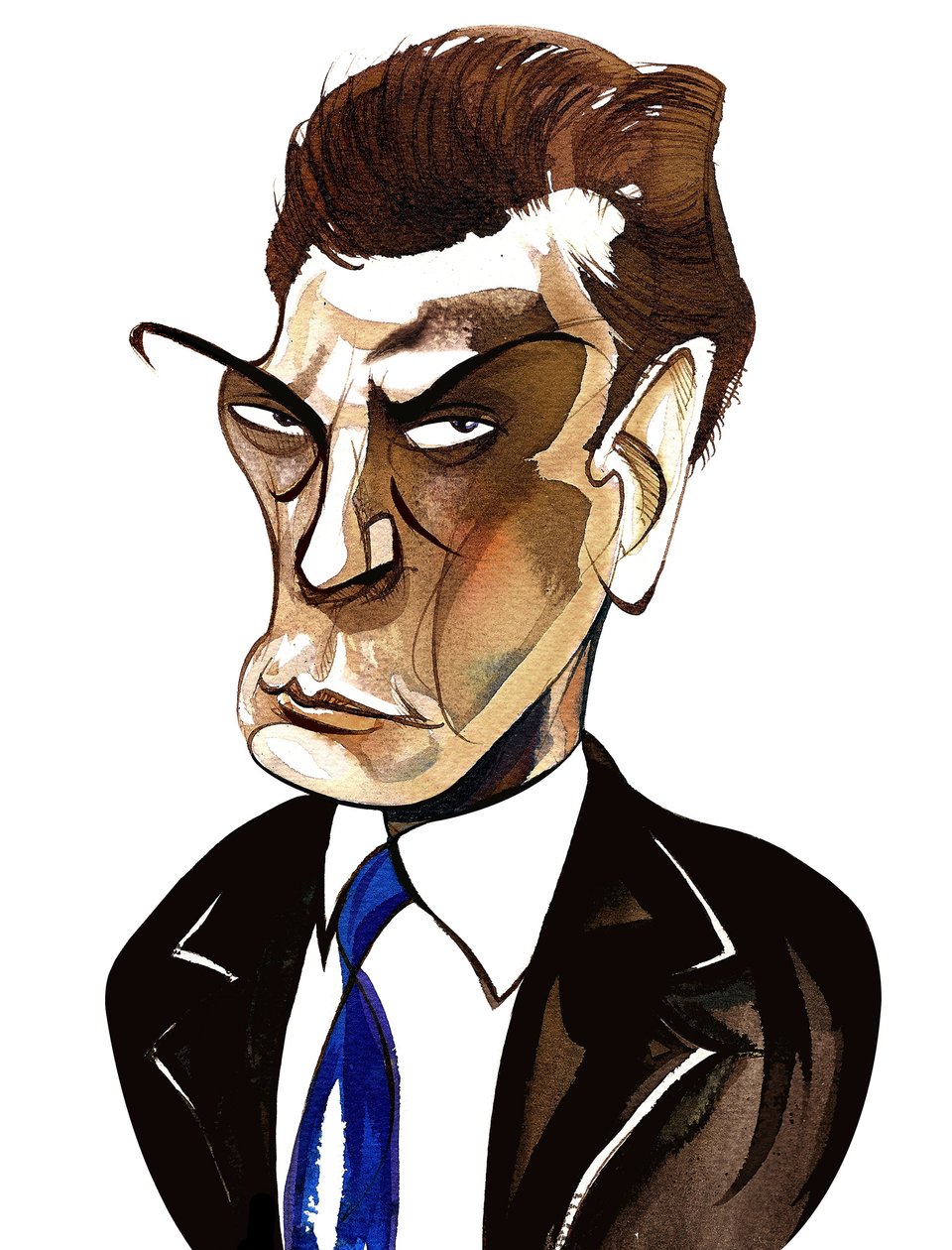 Sir Andrzej Panufnik - barevná karikatura od Neale Osborne