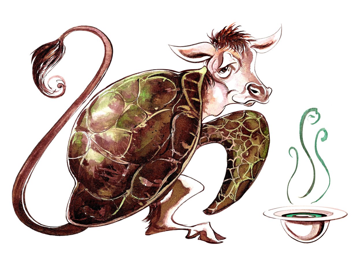 Mock Turtle - ilustrace k Lewisovi Carrollovi Alenka dobrodružství v říši divů (1865), 2005 od Neale Osborne