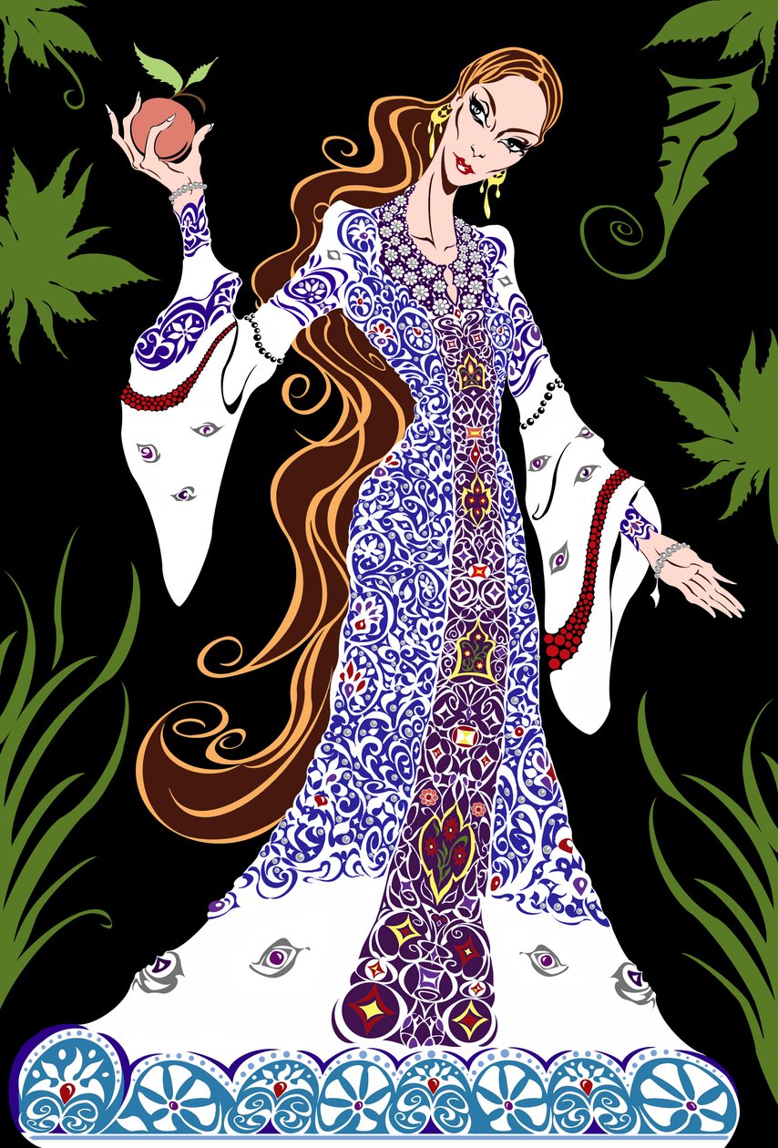 The Tsarevna , od Stravinského The Firebird, upravená verze obrázku souboru bw, 2005 od Neale Osborne od Neale Osborne