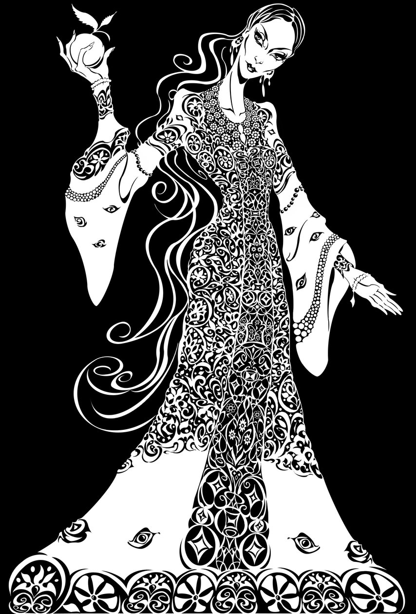 The Tsarevna , od Stravinského The Firebird, upravená verze obrázku souboru bw, 2005 od Neale Osborne od Neale Osborne