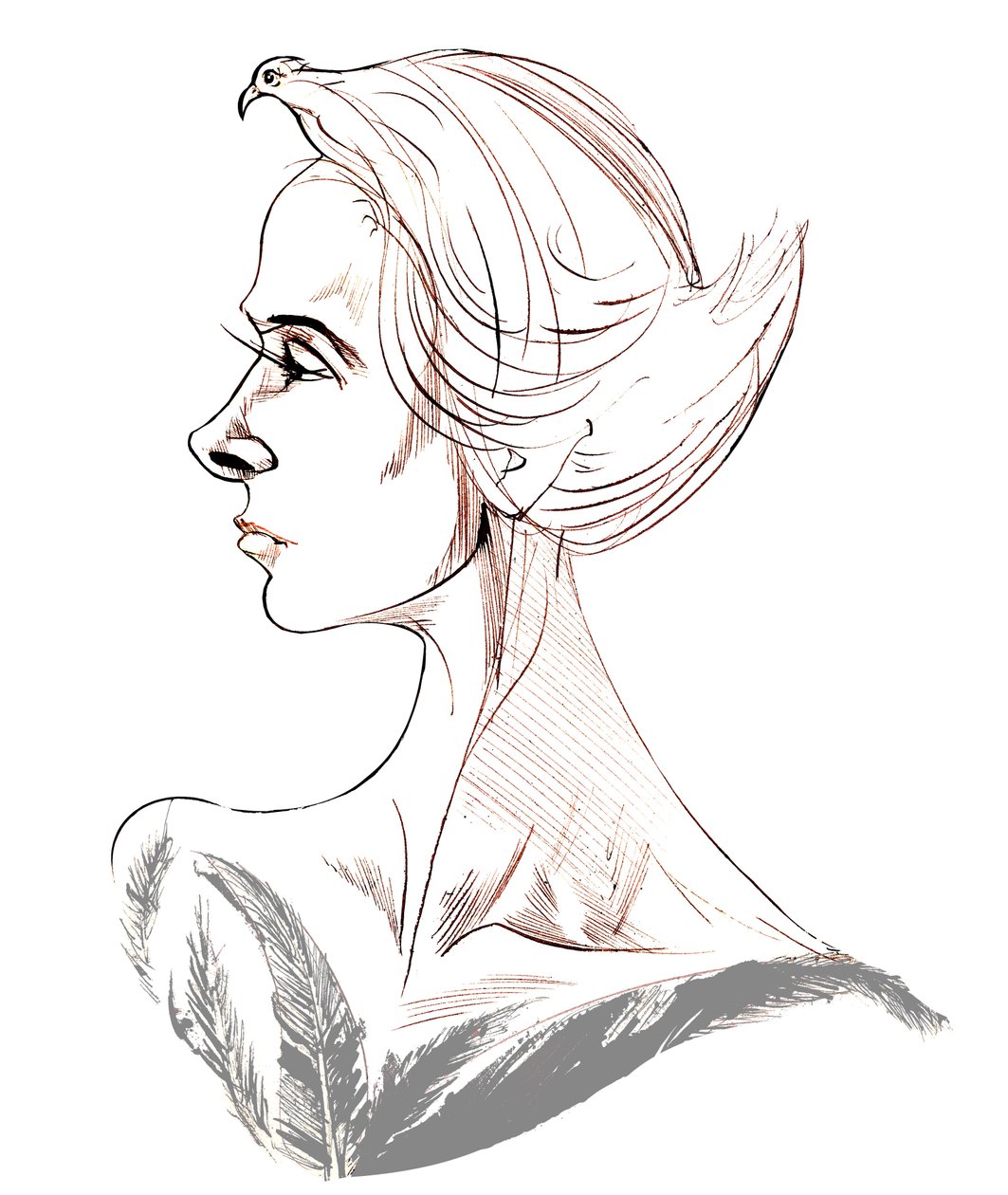Tippi Hedren - karikatura americké herečky, narozena 1935 od Neale Osborne