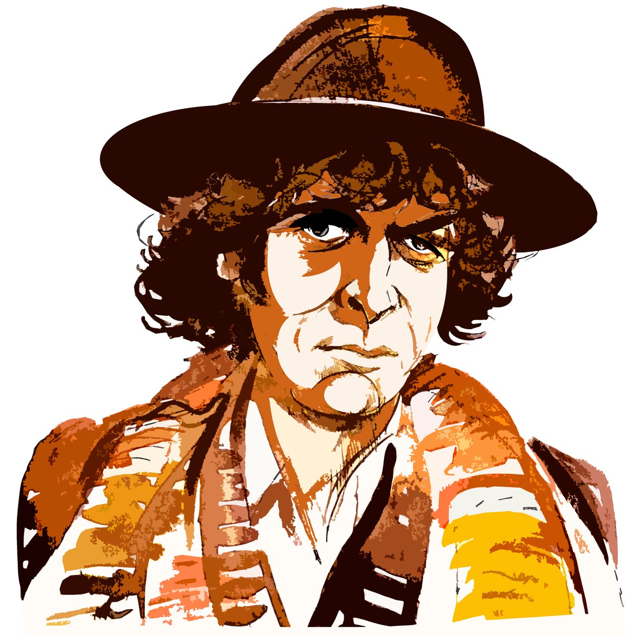 Tom Baker jako Doctor Who od Neale Osborne