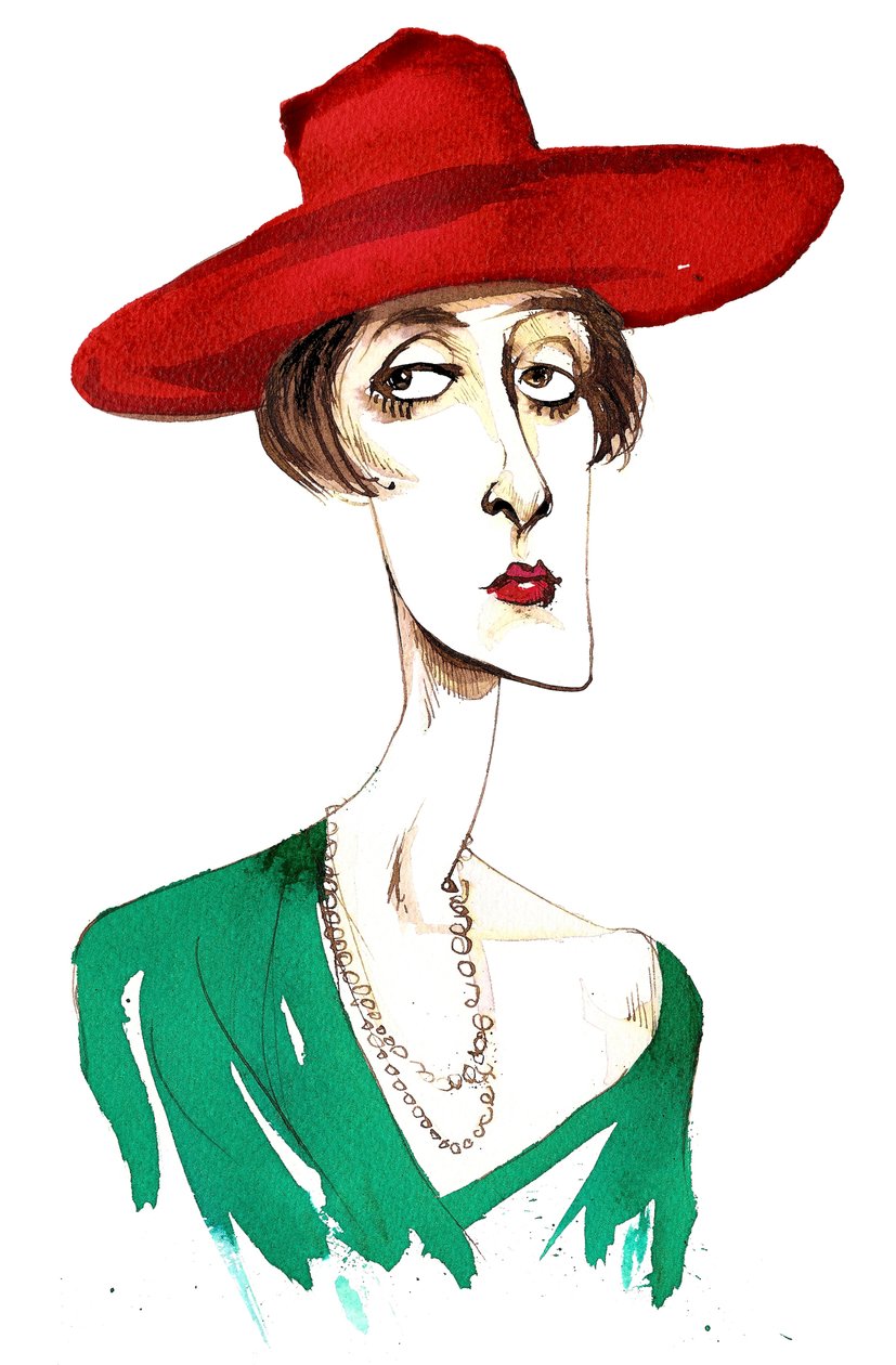 Victoria Mary Vita Sackville-západoanglický básník a romanopisec (1892-1962); karikatura od Neale Osborne