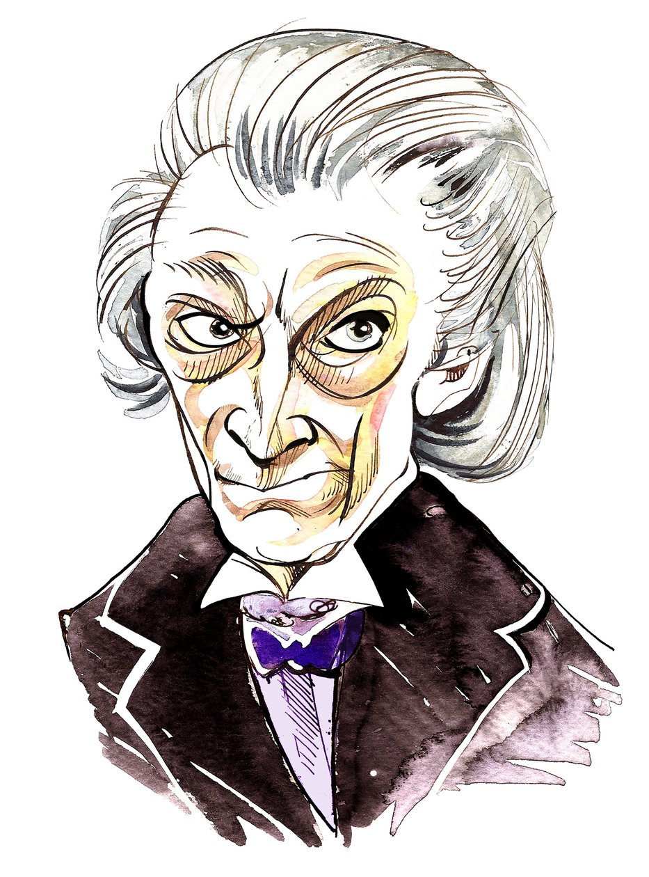 William Hartnell jako Doctor Who ve stejnojmenném televizním seriálu BBC od Neale Osborne