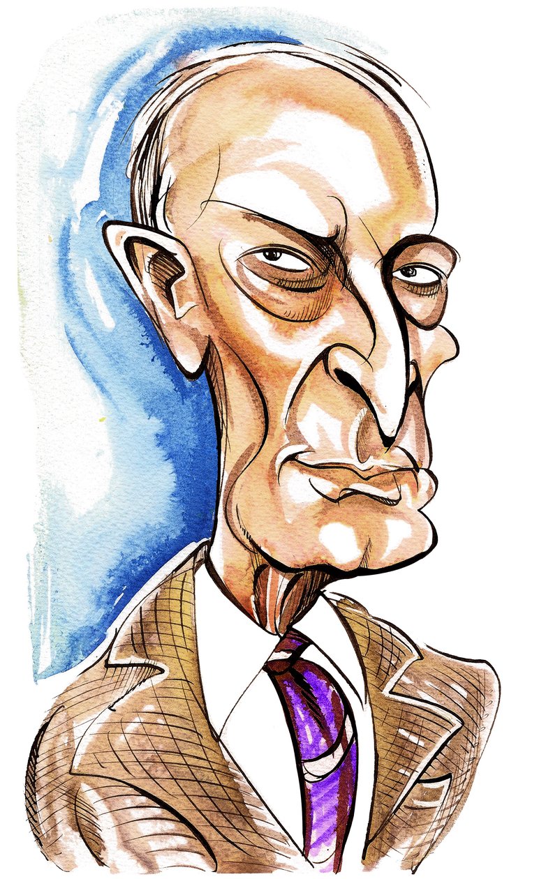 Witold Lutoslawski - karikatura od Neale Osborne