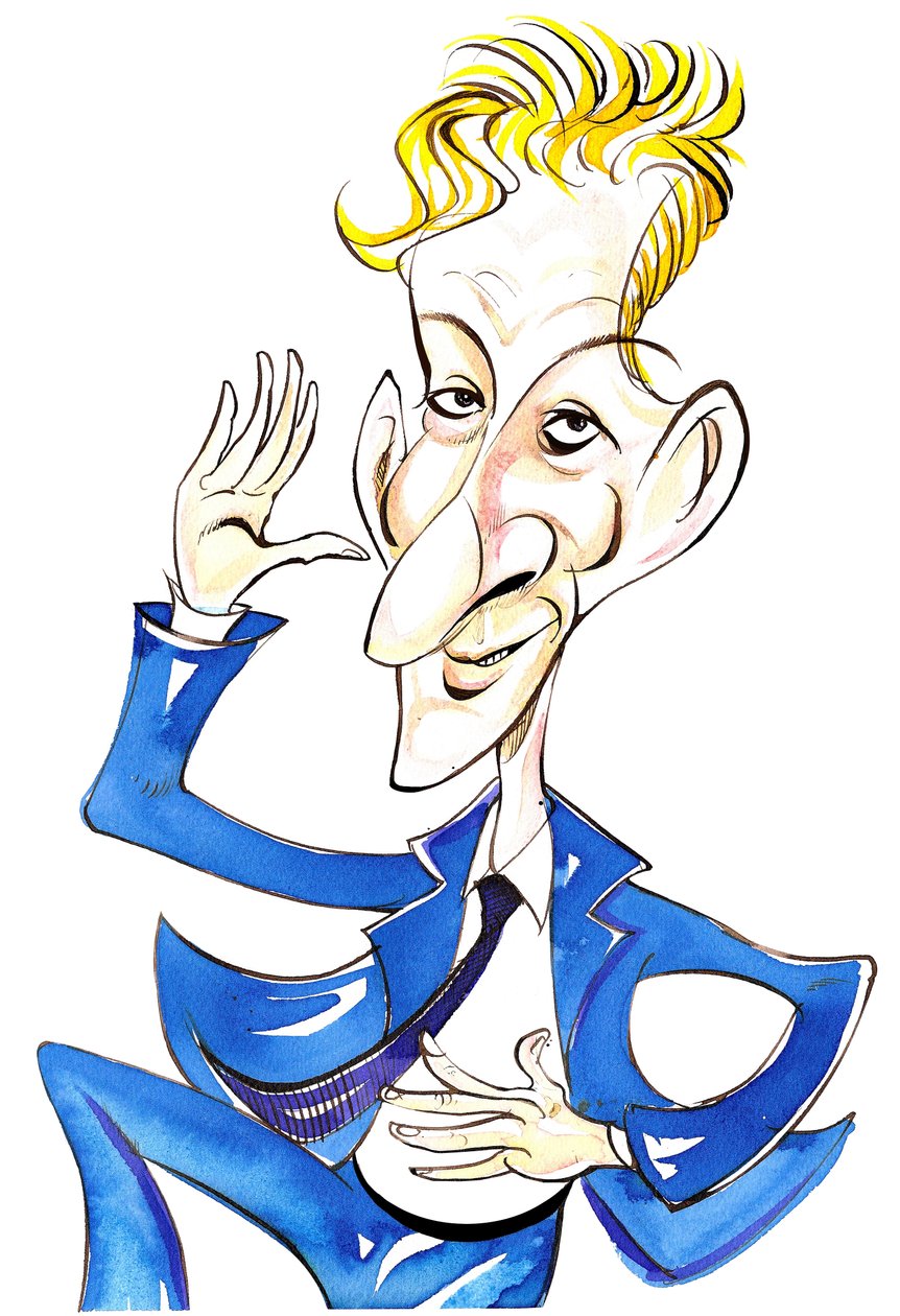 Danny Kaye - barevná karikatura od Neale Osborne