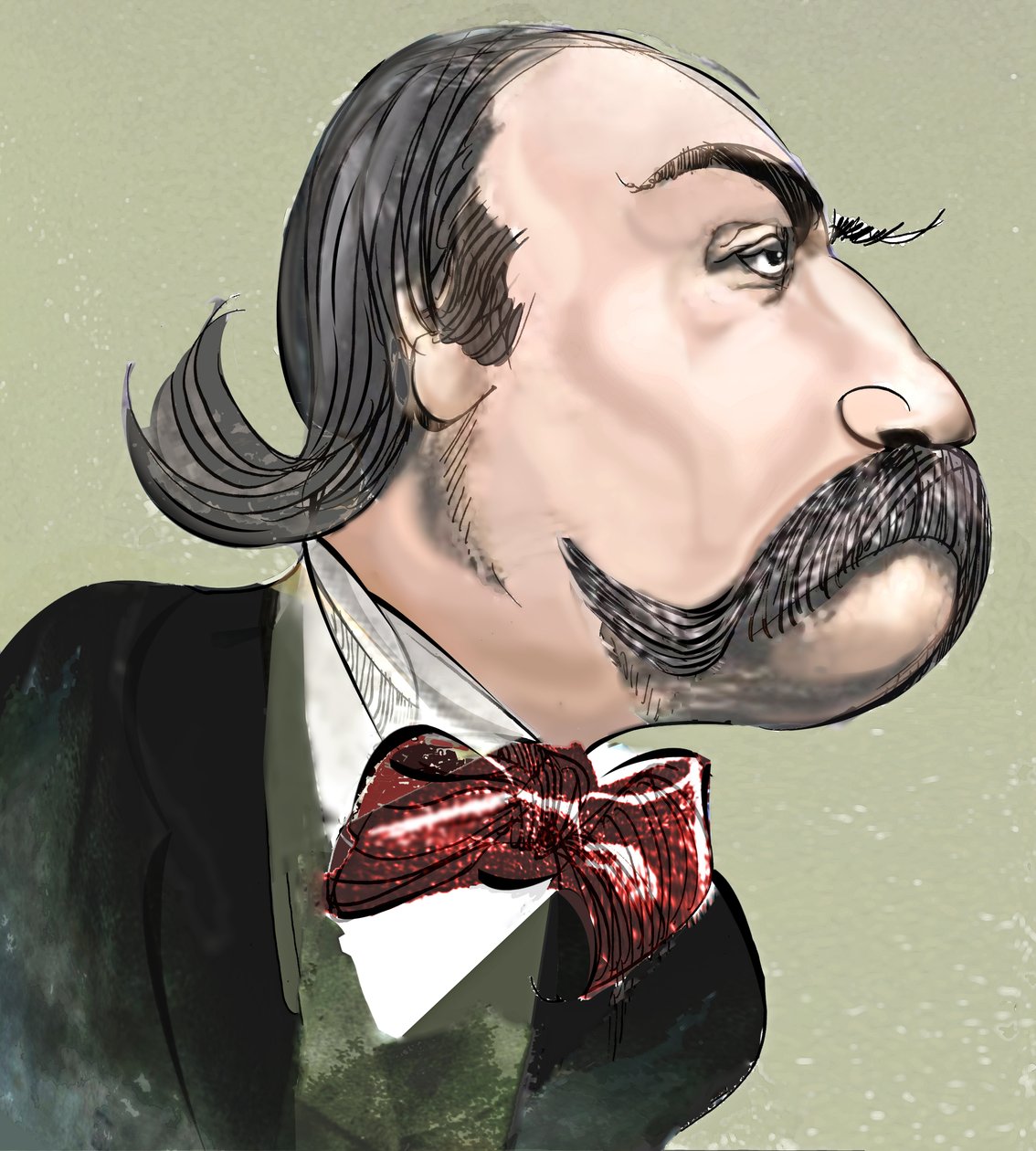 Gustave Flaubert, 2023 (digitální) od Neale Osborne